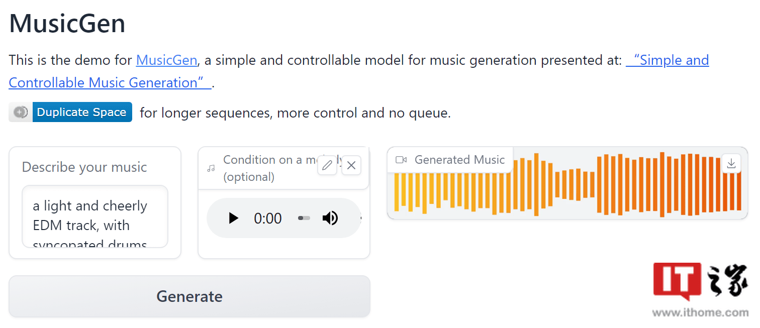 Meta 开源 AI 语言模型 MusicGen,可将文本和旋律转化为完整乐曲