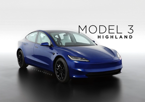 特斯拉Model 3再添新变化!路测照片曝光蓝色车型
