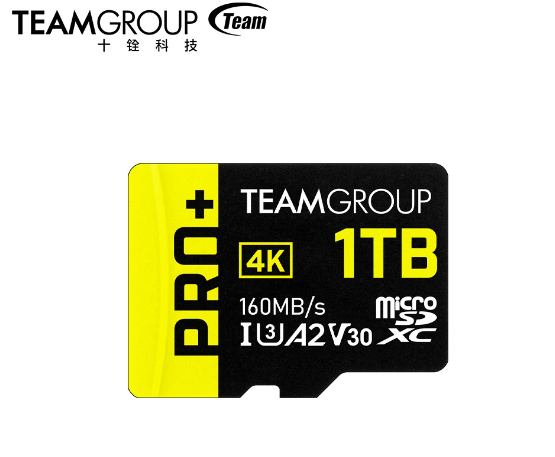 高速读写,畅享4K影片与照片:TEAMGROUP PRO+ MicroSDXC UHS-I U3 A2 V30 存储卡亮相