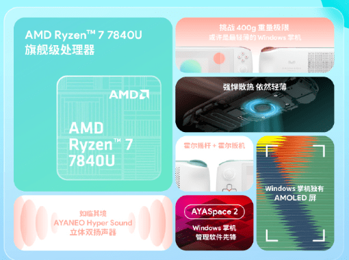 AYANEO AIR 1S Windows掌机发布，搭载R7 7840U