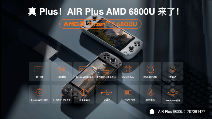 AYANEO AIR 1S Windows掌机发布，搭载R7 7840U
