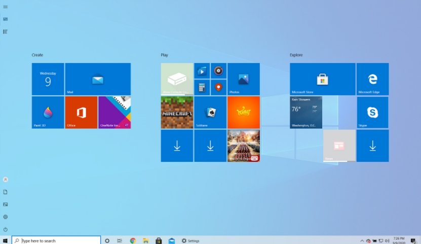 Win10开始提供全屏的菜单设置教程。