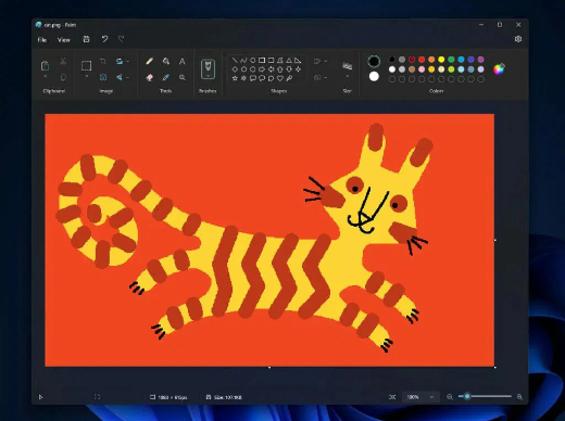 微软发布全新画图应用程序,为Windows 11用户带来深色模式支持