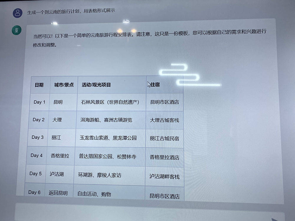 探营世界人工智能大会：这款中文语言大模型会做旅游攻略