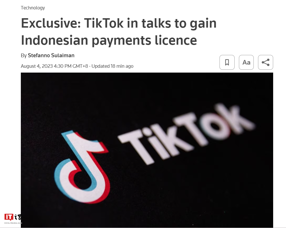 TikTok正在就印尼支付牌照与监管机构进行谈判