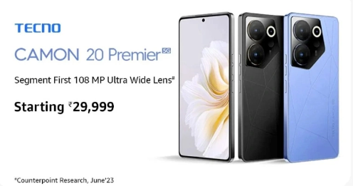 强大性能与出色摄影能力:Tecno Camon 20 Premier亮相印度市场