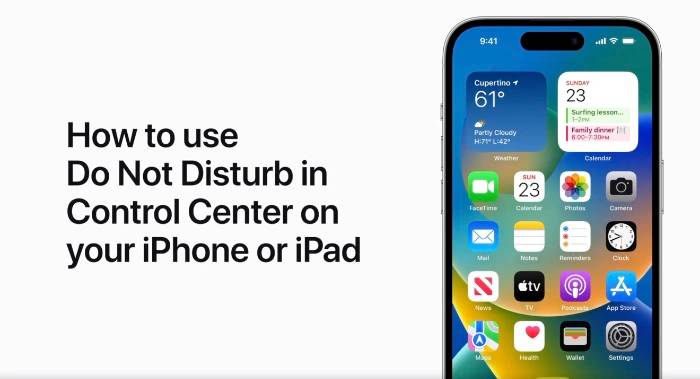 如何同时使用iPhone的控制中心和“请勿打扰”功能