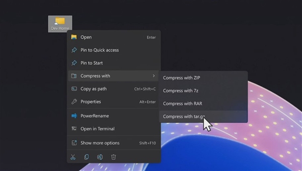 微软发布Windows 11预览版，原生支持RAR和7-Zip压缩格式
