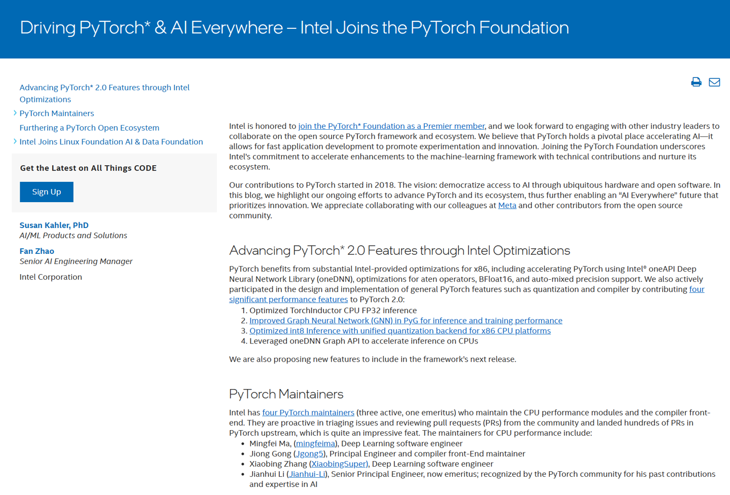 英特尔加入 PyTorch 基金会,为 AI 发展提供支持