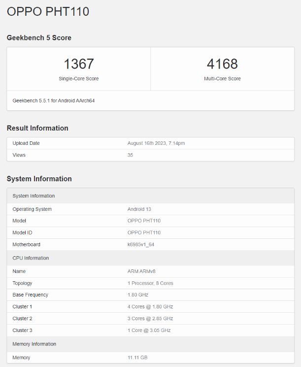 OPPO即将推出Find N3 Flip可折叠手机,性能亮相GeekBench跑分库!