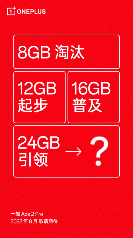 震撼发布:一加 Ace 2 Pro强势登场,配备前所未有的24GB超大内存!