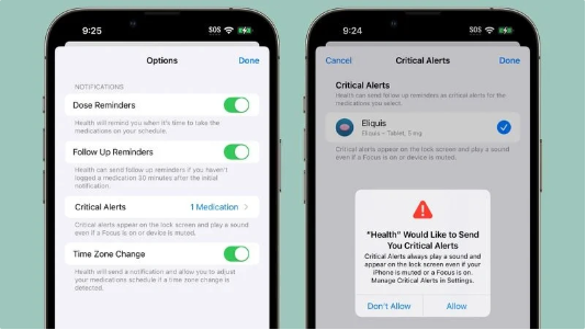 iOS 17增加关键警报功能,提醒用户及时更新健康应用