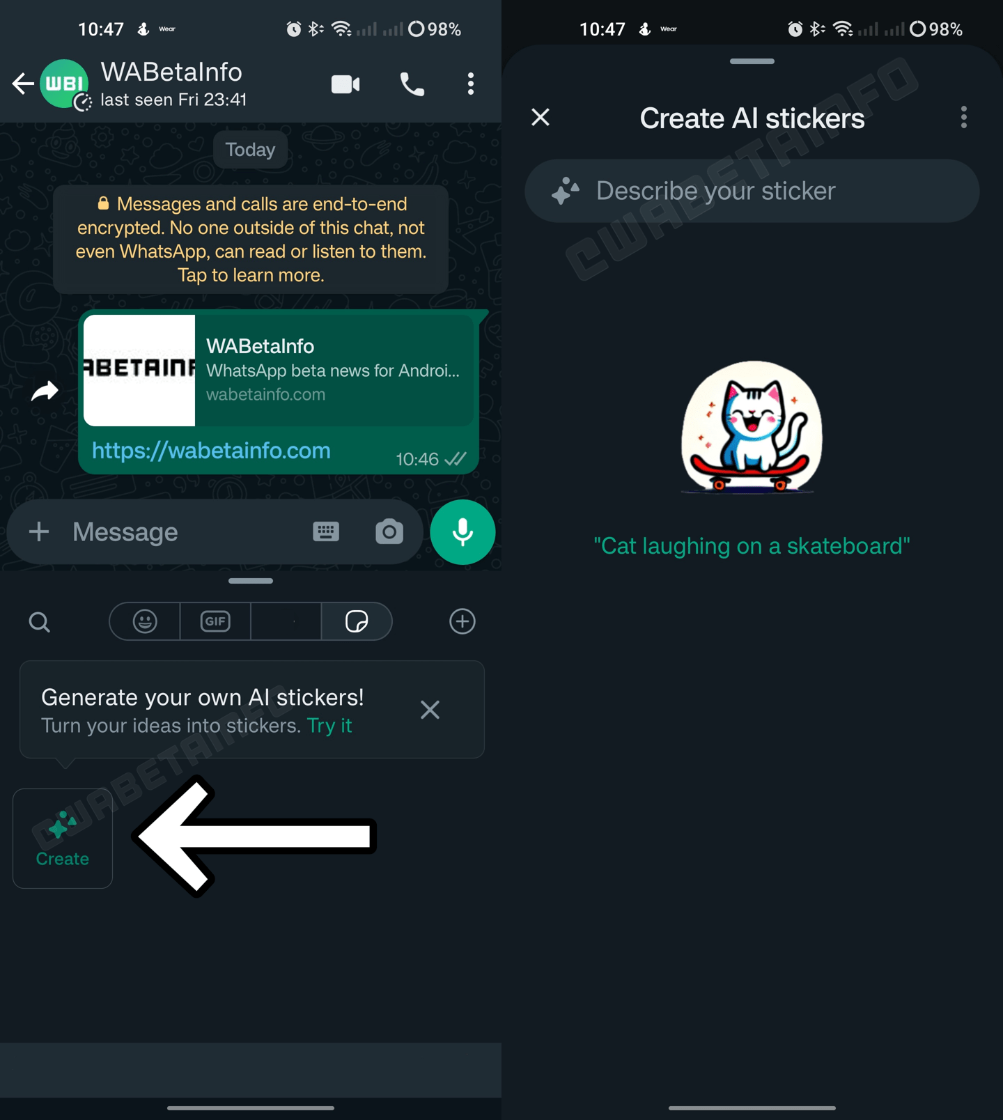 WhatsApp 测试版推出 AI 贴纸功能,让用户轻松创建和分享贴纸