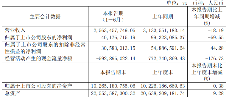 力帆科技上半年营收下降18.19%,达到25.63亿元