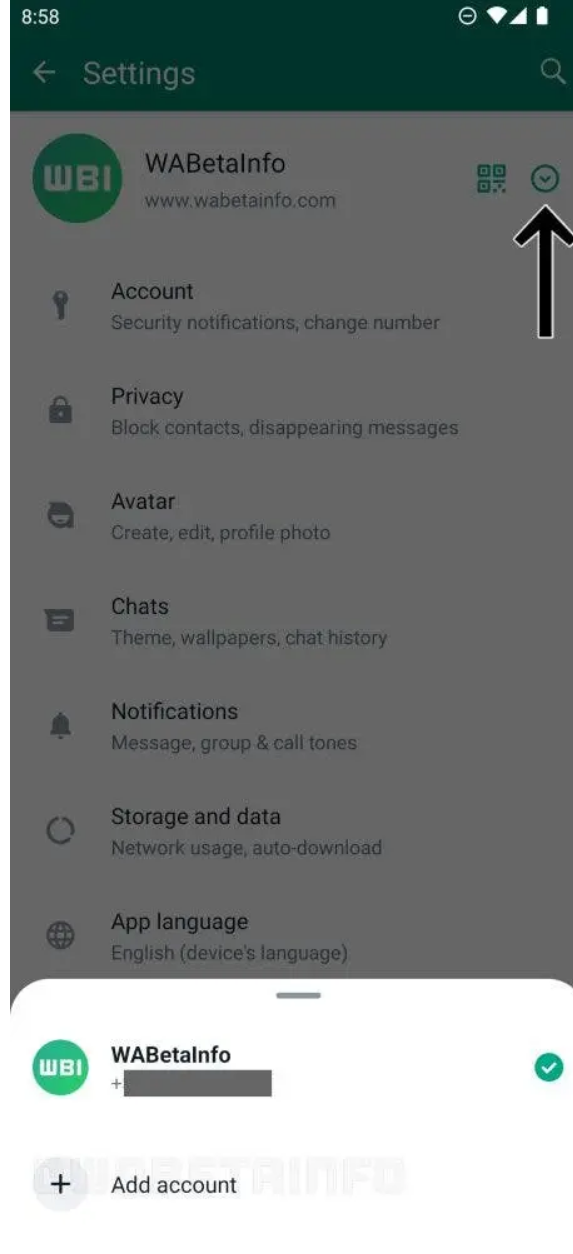 WhatsApp 发布了多账号功能的 Beta 版本,方便管理单个设备上的多个账号