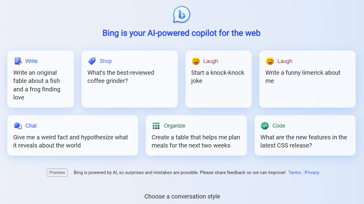 Bing AI Chat 在 Chrome 最新稳定版本中推出,同时引入了其企业模式