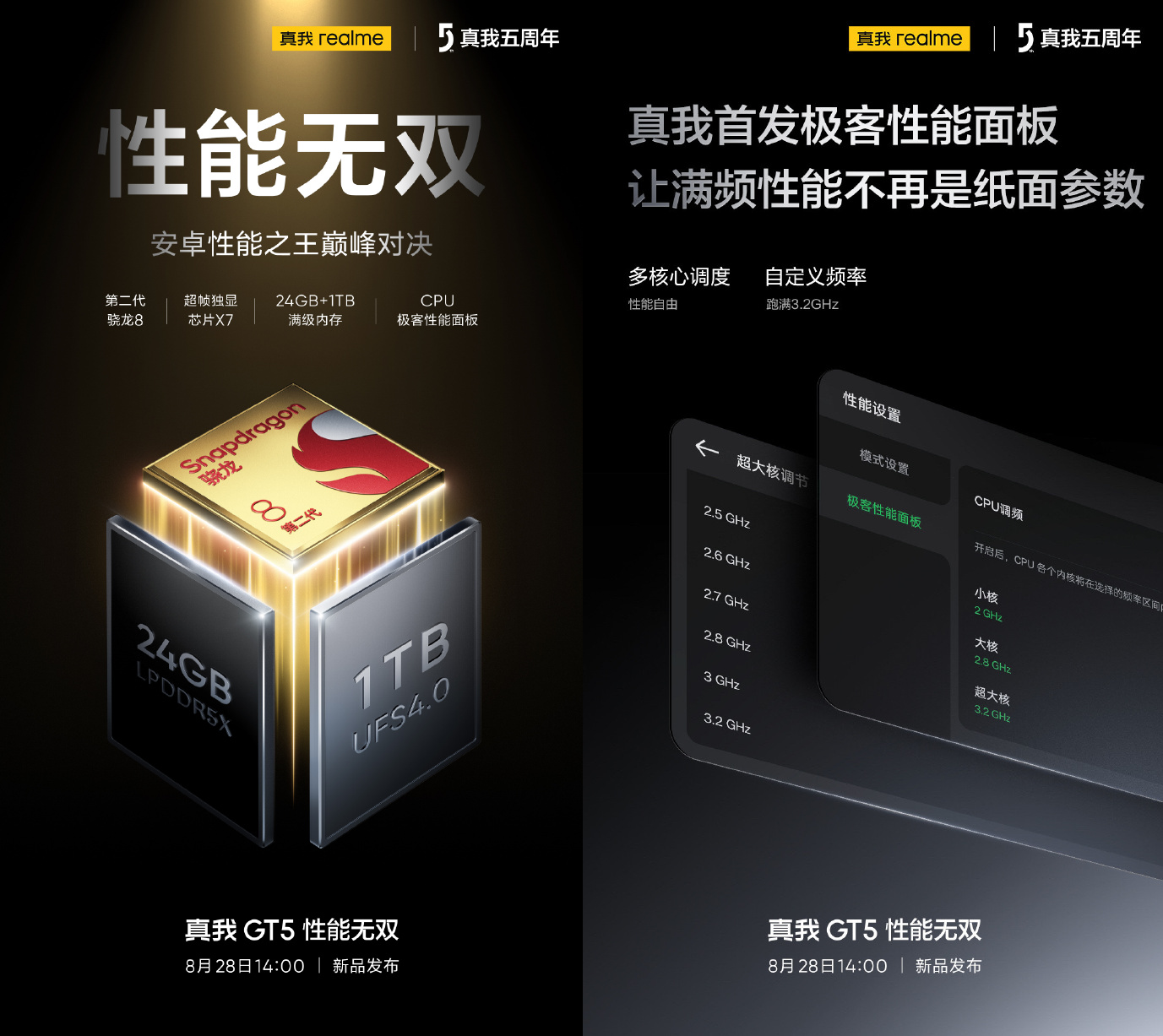 即将亮相的新一代性能旗舰真我GT5,成为安卓性能的无敌之王!