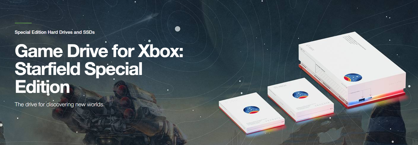 希捷 Xbox《星空》主题 Game Drive 外置硬盘发售,最大 5TB