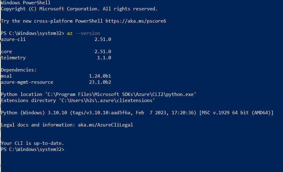 在 Windows 11 或 10 上,使用 Powershell 或 CMD 安装 Azure CLI
