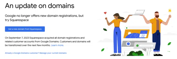Google Domains 停止提供域名注册，谷歌此前已将业务出售给 Squarespace