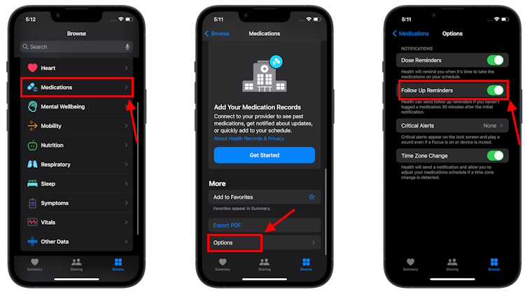 如何在 iOS 17 中设置后续用药提醒