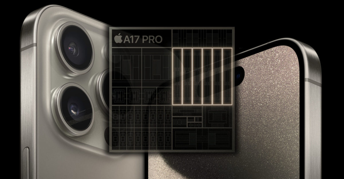 iPhone 15 Pro 搭载 Apple A17 PRO SoC,6 核 GPU,支持光线追踪加速功能
