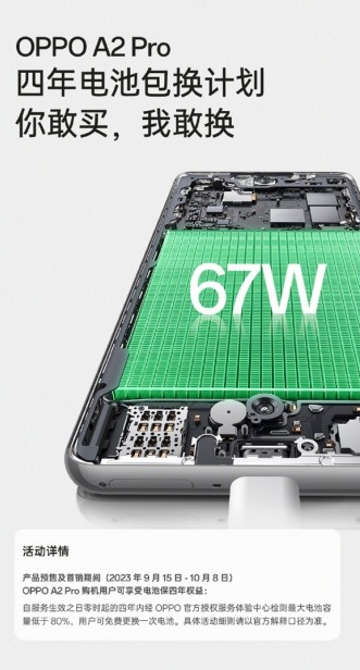 四年包换电池！OPPO A2 Pro为用户提供更长寿命
