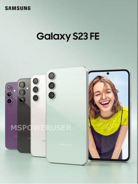 三星 Galaxy S23 FE手机渲染图曝光:多彩外观抢眼登场