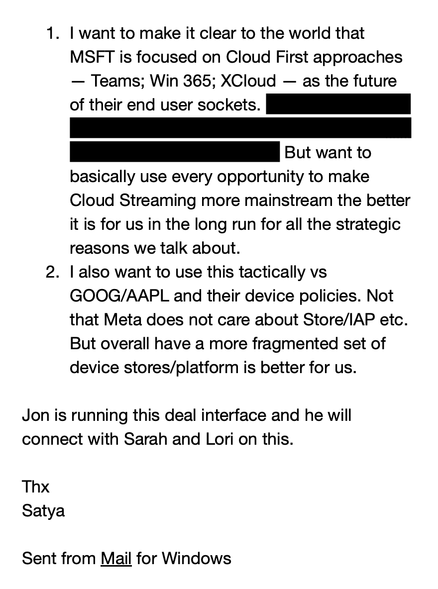 微软 CEO 纳德拉敦促 Xbox 斯宾塞:将云 / 串流游戏推向主流是实现长期目标的关键