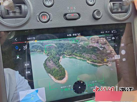 浙江永康:无人机巡河护林,空中成像全景展示杨溪水库