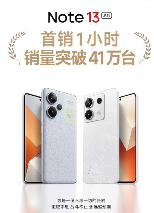 Redmi Note 13系列:销量破纪录!令人惊叹的性能和摄影表现