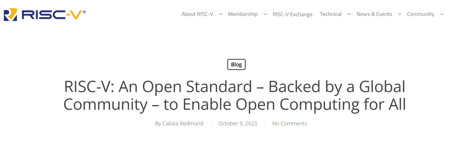 RISC-V 回应美国立法者闭源要求:开放标准很重要