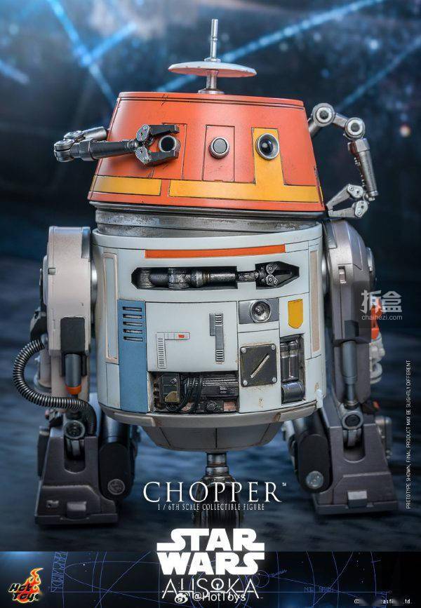 HOTTOYS 星球大战 阿索卡CHOPPER 宇航技工机器人 1/6比例可动人偶的标题可以重写为：HOTTOYS 星球大战 阿索卡CHOPPER 宇航技工机器人 1/6比例可动人偶 - 热销商品！