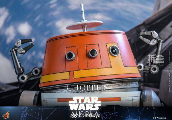 HOTTOYS 星球大战 阿索卡CHOPPER 宇航技工机器人 1/6比例可动人偶的标题可以重写为：HOTTOYS 星球大战 阿索卡CHOPPER 宇航技工机器人 1/6比例可动人偶 - 热销商品！