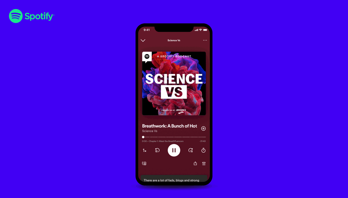 Spotify推出全新功能:自动转录和与时间同步的播客,更新节目页面