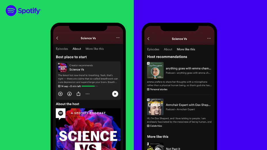 Spotify推出全新功能:自动转录和与时间同步的播客,更新节目页面
