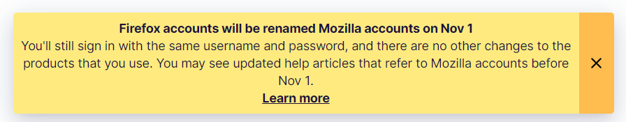 火狐“Firefox 账户”11 月 1 日更名为 “Mozilla 账户”,功能不变