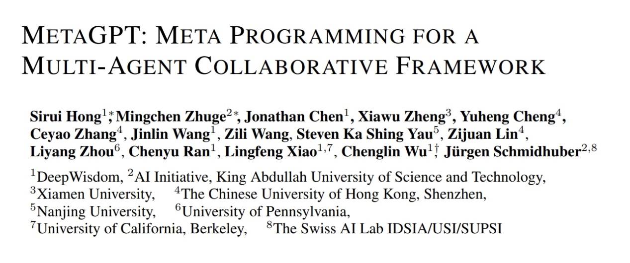 目标智能体社会,MetaGPT携手Jürgen Schmidhuber团队