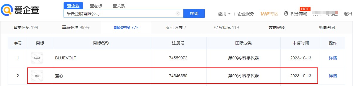 vivo 申请注册“蓝心”商标,以及“蓝湖”“蓝江”“蓝焰”“蓝域”等