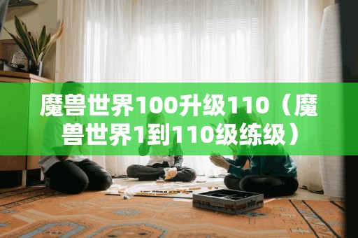 从1级到110级,魔兽世界升级之旅