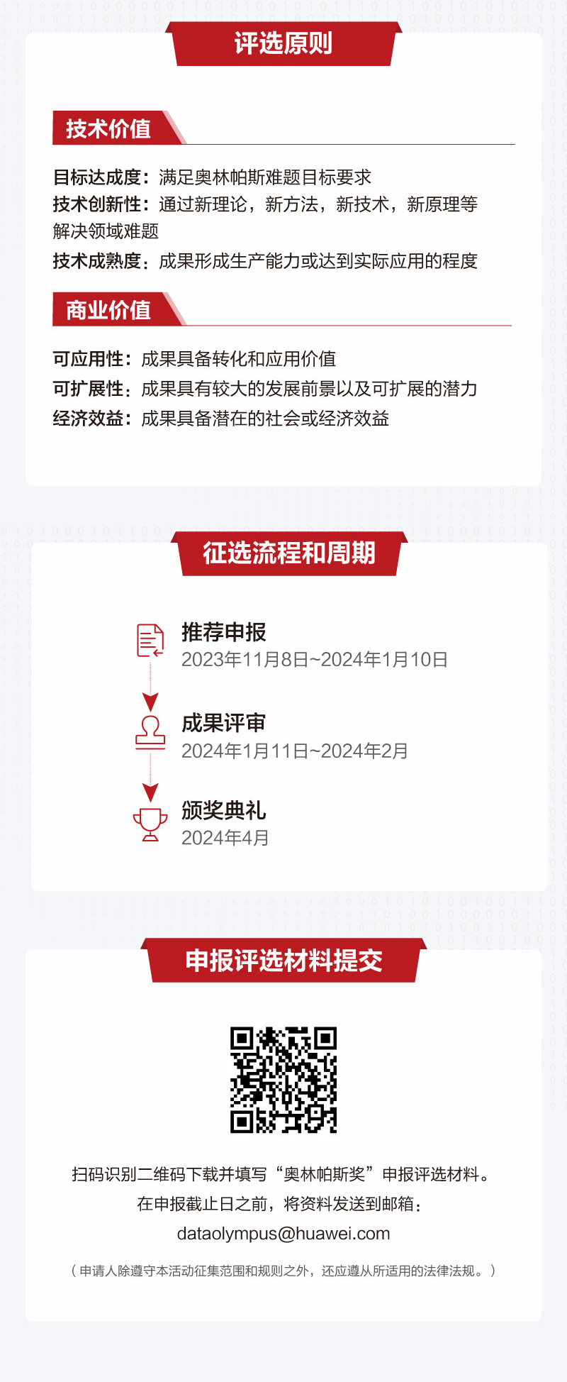 全球公开征集:华为 2023 年奥林帕斯奖,单项奖金高达 100 万元