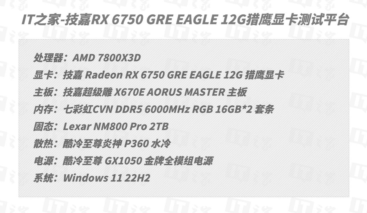 【IT之家评测室】这才是真正的甜品卡,技嘉 RX 6750 GRE EAGLE 猎鹰 12G 显卡评测