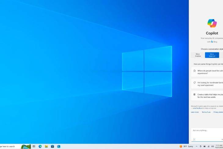 即将推出:微软Copilot AI将在Windows 10登场!获取详细信息和获得方法