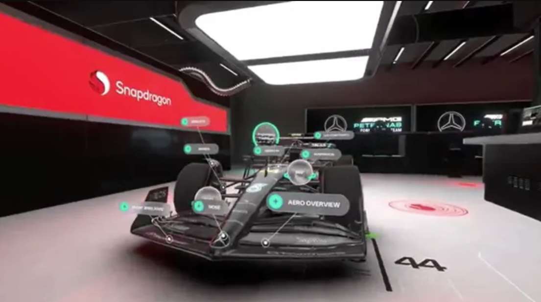 F1世界冠军汉密尔顿导游,高通为梅赛德斯AMG车队构建VR车库体验