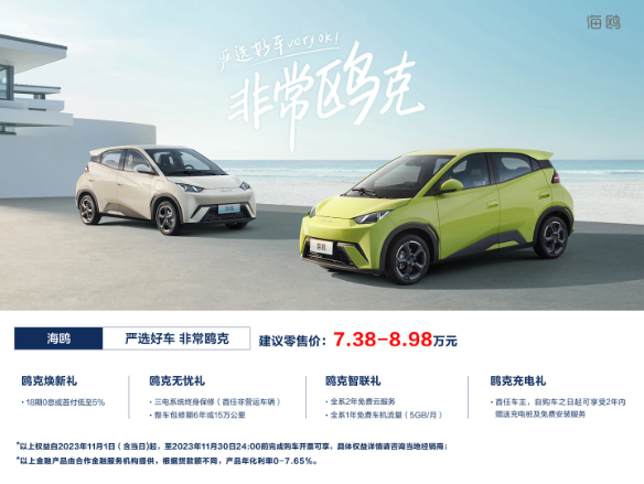 比亚迪海鸥创下20万辆里程碑，电动汽车市场引领风潮