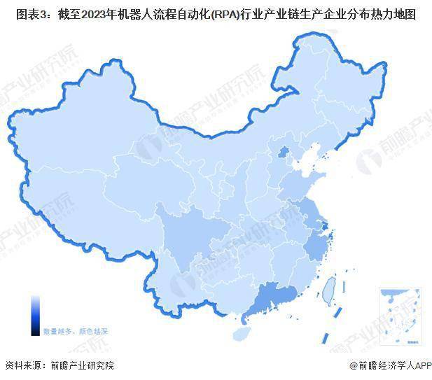 机器人流程自动化 ( RPA ) 行业产业链全景梳理及区域热力地图
