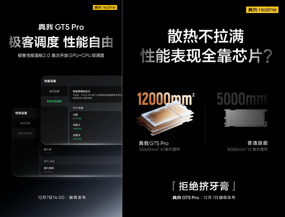 全面AI进化，出厂首发预装realme UI5.0 真我GT5 Pro预热信息汇总