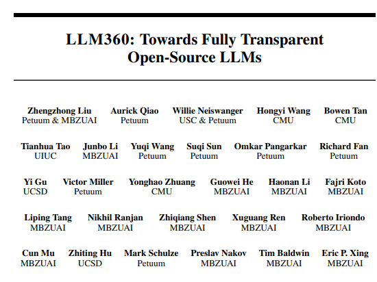 全方位、无死角的开源,邢波团队LLM360让大模型实现真正的透明