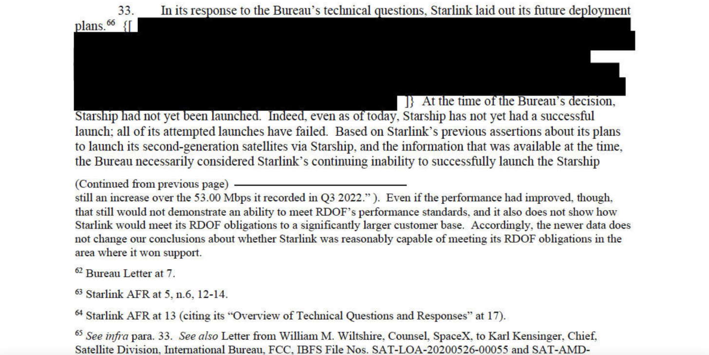 FCC 拒绝 SpaceX 9 亿美元补贴申请,原因是星舰试飞失败