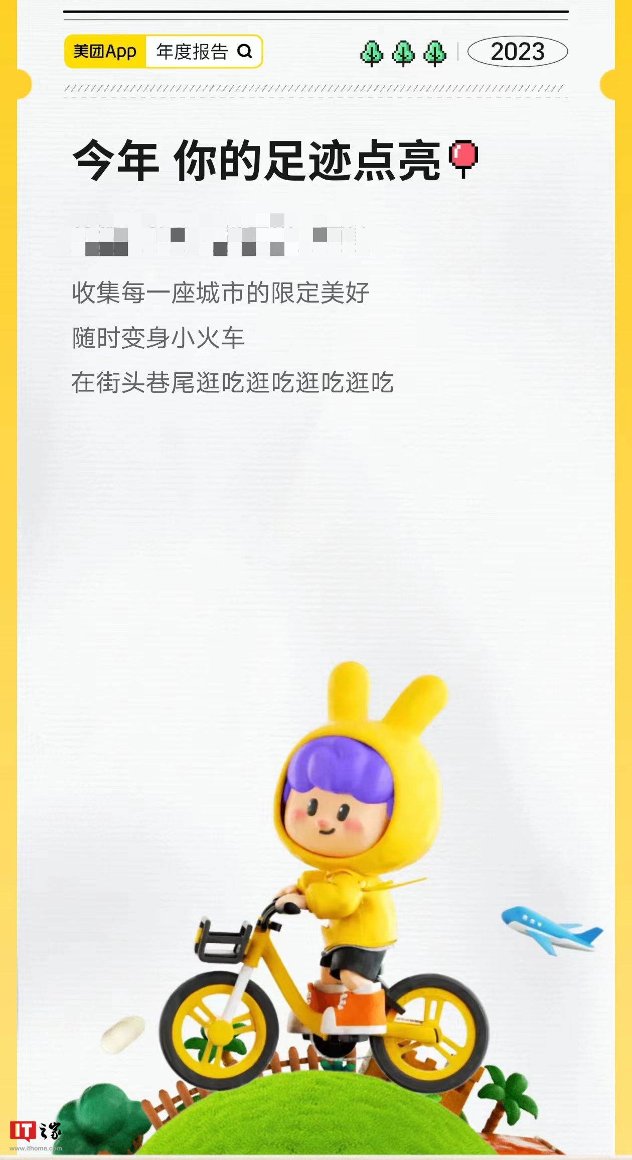 美团发布个人年度报告,包括外卖订单数和累计消费等信息,覆盖至2023年